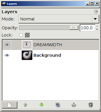 The Layers window, with the New Layer button highlighted.